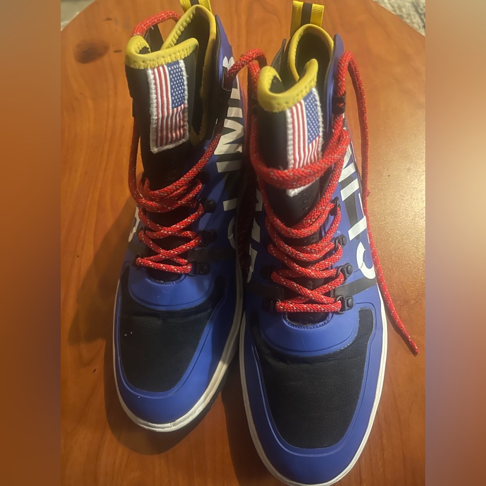 Stylish Blue High-Top Sneakers